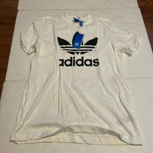 Adidas Originals short  sleeve trefoil white and black Tshirt L - Picture 2 of 5